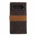 For Google Pixel 8 Grid Stitching Leather Phone Case with Lanyard(Brown) - 3