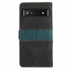 For Google Pixel 7a Grid Stitching Leather Phone Case with Lanyard(Black) - 3