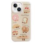 For iPhone 15 Cartoon Creative TPU Hybrid PC Shockproof Phone Case(Bread Series) - 1