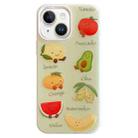 For iPhone 15 Cartoon Creative TPU Hybrid PC Shockproof Phone Case(Fruit Series) - 1