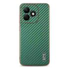 For Honor X60i AZNS Electroplated Edge Carbon Fiber Texture Phone Case(Green) - 2