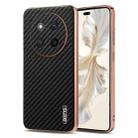 For Honor X60 Pro AZNS Electroplated Edge Carbon Fiber Texture Phone Case(Black) - 1