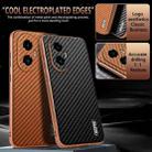 For Honor 300 AZNS Electroplated Edge Carbon Fiber Texture Phone Case(Black) - 3