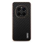 For Honor Magic7 Pro AZNS Electroplated Edge Carbon Fiber Texture Phone Case(Black) - 2