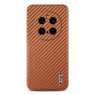 For Honor Magic7 Pro AZNS Electroplated Edge Carbon Fiber Texture Phone Case(Brown) - 2