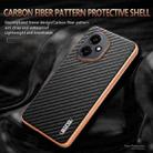 For Honor 400 Global 156.5mm AZNS Electroplated Edge Carbon Fiber Texture Phone Case(Brown) - 3