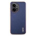 For Honor 400 Global 156.5mm AZNS Electroplated Edge Carbon Fiber Texture Phone Case(Blue) - 2