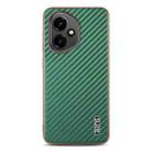 For Honor 400 Global 156.5mm AZNS Electroplated Edge Carbon Fiber Texture Phone Case(Green) - 2