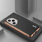 For Honor 400 Pro Global 160.8mm AZNS Electroplated Edge Carbon Fiber Texture Phone Case(Black) - 2