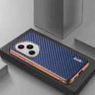 For Honor 400 Pro Global 160.8mm AZNS Electroplated Edge Carbon Fiber Texture Phone Case(Blue) - 2