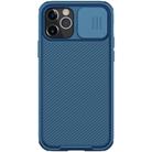 For iPhone 12 / 12 Pro NILLKIN Black Mirror Pro Series Camshield Full Coverage Dust-proof Scratch Resistant Phone Case(Blue) - 1