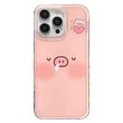 For iPhone 16 Pro Max Double-sided IMD Printed TPU Phone Case(Pink Pig) - 1