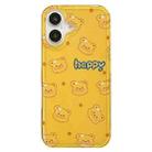 For iPhone 16 Double-sided IMD Printed TPU Phone Case(Butter Bear) - 1