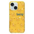 For iPhone 15 Double-sided IMD Printed TPU Phone Case(Butter Bear) - 1