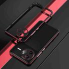 For Redmi K80 Pro Aurora Series Lens Protector + Metal Frame Phone Case(Black Red) - 2