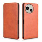 For Sharp Aquos R9 Magnetic Vertical Flip Leather Phone Case(Brown) - 2