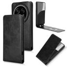 For Sharp Aquos R9 Pro Magnetic Vertical Flip Leather Phone Case(Black) - 1