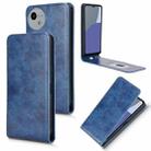 For Sharp Aquos Wish4 Magnetic Vertical Flip Leather Phone Case(Blue) - 1