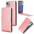 For Sharp Aquos Wish4 Magnetic Vertical Flip Leather Phone Case(Rose Gold) - 1