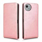 For Sharp Aquos Wish4 Magnetic Vertical Flip Leather Phone Case(Rose Gold) - 2