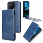 For ASUS ROG Phone 8 / 8 Pro Magnetic Vertical Flip Leather Phone Case(Blue) - 1