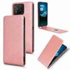 For ASUS ROG Phone 8 / 8 Pro Magnetic Vertical Flip Leather Phone Case(Rose Gold) - 1