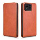 For ASUS Zenfone 11 Ultra Magnetic Vertical Flip Leather Phone Case(Brown) - 2