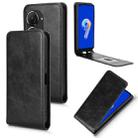 For ASUS Zenfone 10 Magnetic Vertical Flip Leather Phone Case(Black) - 1