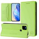 For Google Pixel 5a RC01 Dual-Folded Magnetic Suction RFID Leather Phone Case(Grass Green) - 1