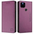 For Google Pixel 5a RC01 Dual-Folded Magnetic Suction RFID Leather Phone Case(Violet) - 2