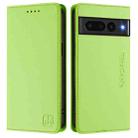 For Google Pixel 7 Pro RC01 Dual-Folded Magnetic Suction RFID Leather Phone Case(Grass Green) - 2