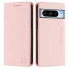 For Google Pixel 8 Pro RC01 Dual-Folded Magnetic Suction RFID Leather Phone Case(Pink) - 2