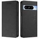 For Google Pixel 8 Pro RC01 Dual-Folded Magnetic Suction RFID Leather Phone Case(Black) - 2