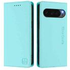 For Google Pixel 10 Pro XL RC01 Dual-Folded Magnetic Suction RFID Leather Phone Case(Mint Green) - 2
