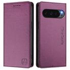 For Google Pixel 10 Pro XL RC01 Dual-Folded Magnetic Suction RFID Leather Phone Case(Violet) - 2