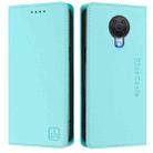 For Nokia 6.3 / G20 / G10 RC01 Dual-Folded Magnetic Suction RFID Leather Phone Case(Mint Green) - 2
