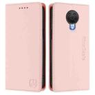 For Nokia 6.3 / G20 / G10 RC01 Dual-Folded Magnetic Suction RFID Leather Phone Case(Pink) - 2