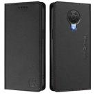 For Nokia 6.3 / G20 / G10 RC01 Dual-Folded Magnetic Suction RFID Leather Phone Case(Black) - 2