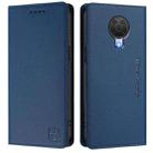 For Nokia 6.3 / G20 / G10 RC01 Dual-Folded Magnetic Suction RFID Leather Phone Case(Dark Blue) - 2