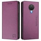 For Nokia 6.3 / G20 / G10 RC01 Dual-Folded Magnetic Suction RFID Leather Phone Case(Violet) - 2