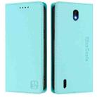 For Nokia C01 Plus / C1 2nd Edition RC01 Dual-Folded Magnetic Suction RFID Leather Phone Case(Mint Green) - 2