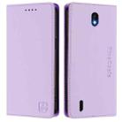 For Nokia C01 Plus / C1 2nd Edition RC01 Dual-Folded Magnetic Suction RFID Leather Phone Case(Light Purple) - 2