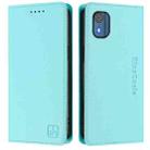 For Nokia C02 RC01 Dual-Folded Magnetic Suction RFID Leather Phone Case(Mint Green) - 2