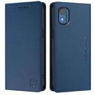 For Nokia C02 RC01 Dual-Folded Magnetic Suction RFID Leather Phone Case(Dark Blue) - 2