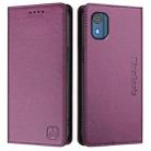For Nokia C02 RC01 Dual-Folded Magnetic Suction RFID Leather Phone Case(Violet) - 2