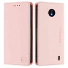 For Nokia C10 / C20 RC01 Dual-Folded Magnetic Suction RFID Leather Phone Case(Pink) - 2