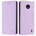 For Nokia C10 / C20 RC01 Dual-Folded Magnetic Suction RFID Leather Phone Case(Light Purple) - 2