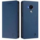 For Nokia C30 RC01 Dual-Folded Magnetic Suction RFID Leather Phone Case(Dark Blue) - 2