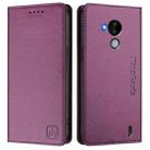 For Nokia C30 RC01 Dual-Folded Magnetic Suction RFID Leather Phone Case(Violet) - 2
