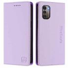 For Nokia G11 / G21 RC01 Dual-Folded Magnetic Suction RFID Leather Phone Case(Light Purple) - 2